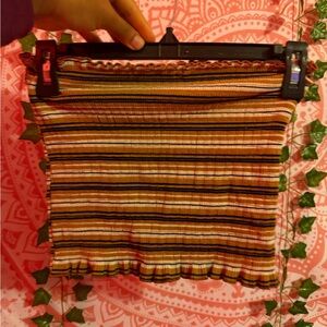 Striped Multicolor Women's tube top